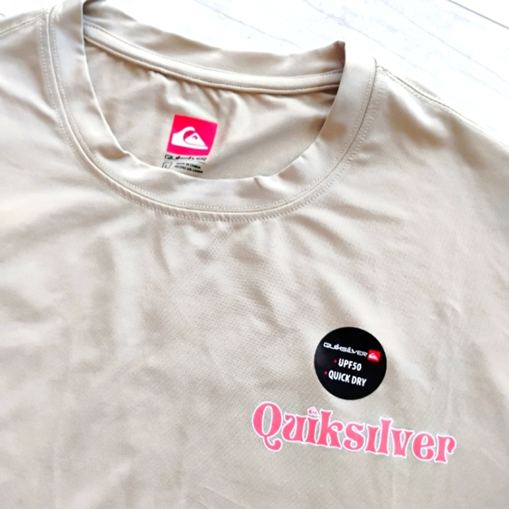 QUIKSILVER NEW Boxed Logo Rashguard Surf Shirt - Picture 4 of 9